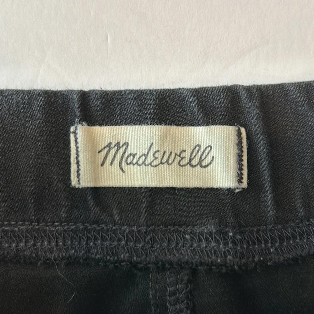 Madewell Pull-On Mid-High Rise Elastic Waist Black Stretch Skinny Jeans Ankle 27 - Picture 3 of 8